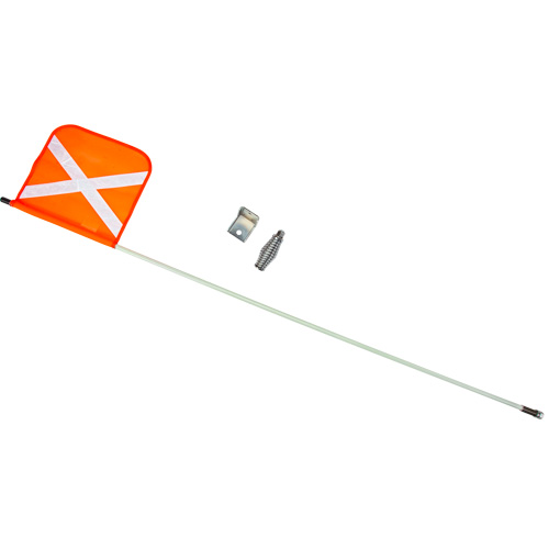 Tige de s&eacute;curit&eacute; robuste, Fixation Filet&eacute;, Hauteur 5', Orange avec X r&eacute;fl&eacute;chissant Distribution Industrielle GC