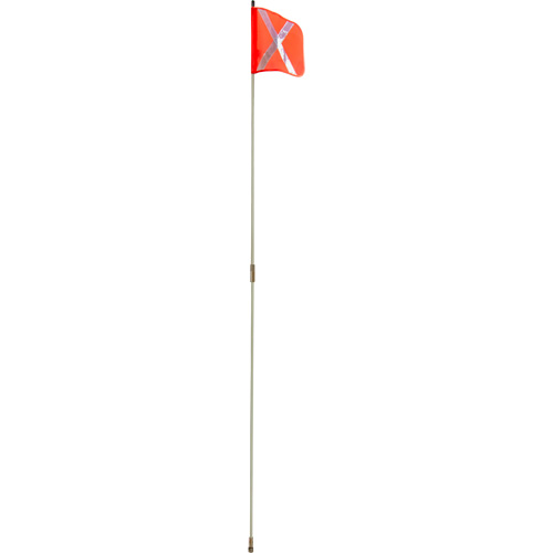 Tige de s&eacute;curit&eacute; robuste, Fixation Filet&eacute;, Hauteur 8', Orange avec X r&eacute;fl&eacute;chissant Distribution Industrielle GC
