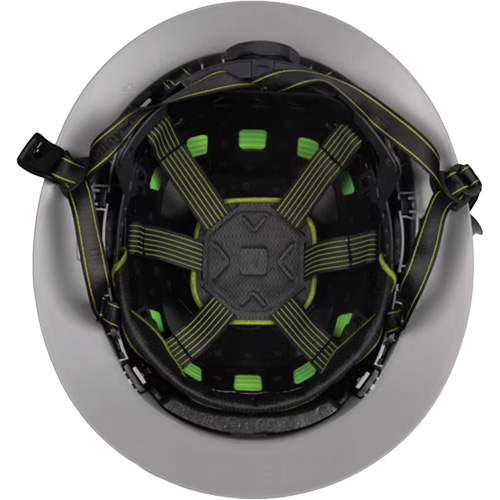 Casque Fibre Metal de style escalade avec bordure compl&egrave;te, R&eacute;pond aux normes CSA type 2, Suspension Rochet, Non ventil&eacute; Distribution Industrielle GC