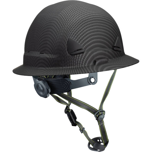 Casque Fibre Metal de style escalade avec bordure compl&egrave;te, R&eacute;pond aux normes CSA type 2, Suspension Rochet, Non ventil&eacute; Distribution Industrielle GC