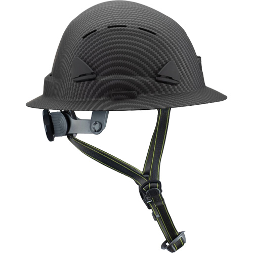 Casque Fibre Metal de style escalade avec bordure compl&egrave;te, R&eacute;pond aux normes CSA type 2, Suspension Rochet, Ventil&eacute; Distribution Industrielle GC