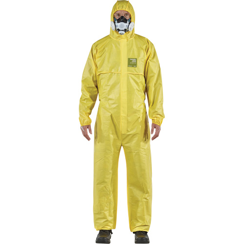 AlphaTec&reg; 2300 STANDARD Bound Model 147 Coveralls, Small, Yellow, Polyethylene Laminate/Polypropylene Distribution Industrielle GC
