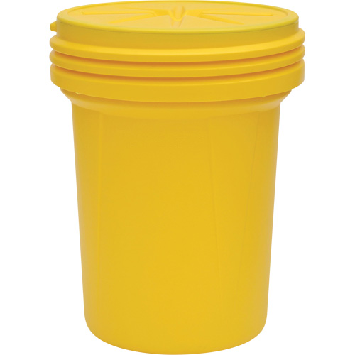 Baril emboîtable de laboratoire en plastique avec couvercle vissable, 30 gal. US, Mobile/Stationnaire Distribution Industrielle GC