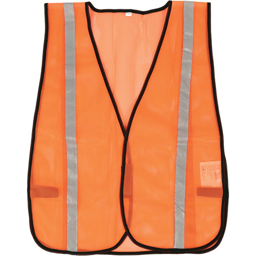 Veste de s&eacute;curit&eacute; &agrave; mailles compacte, Orange haute visibilit&eacute;, Polyester Distribution Industrielle GC