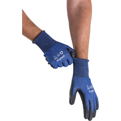 Gants &eacute;lastiques &eacute;cologiques r&eacute;sistants &agrave; la coupe, Taille 7, Calibre 18, Rev&ecirc;tement Polyur&eacute;thane, Enveloppe en Acier inoxydable/PEHP/rPET, ASTM ANSI niveau A5 Distribution Industrielle GC
