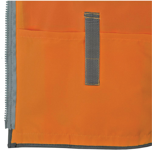 Veste de s&eacute;curit&eacute; pour arpenteur Pioneer avec fermeture &agrave; glissi&egrave;re et dos en maille, Orange haute visibilit&eacute;, Petit, Polyester Distribution Industrielle GC