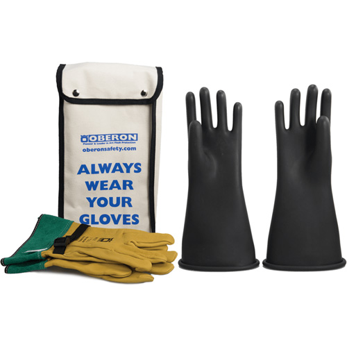 Ensemble de gants en caoutchouc pour l'&eacute;lectricit&eacute; de classe 2, 9, 14" lo, 37 cal/cm², NFPA 70E Distribution Industrielle GC
