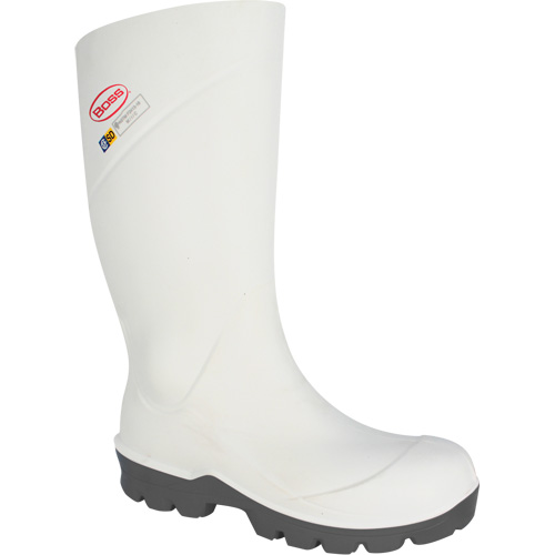 Bottes de transformation alimentaire Boss, Polyur&eacute;thane, Embout Acier, Taille 4, Imperm&eacute;able Distribution Industrielle GC