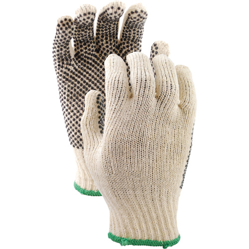 Gants en tricot avec pois de PVC 417, Poly/coton, Un c&ocirc;t&eacute;, Petit Distribution Industrielle GC