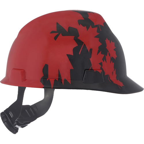 Casque sp&eacute;cialis&eacute; V-Gard, Suspension Rochet, Noir/Rouge Distribution Industrielle GC