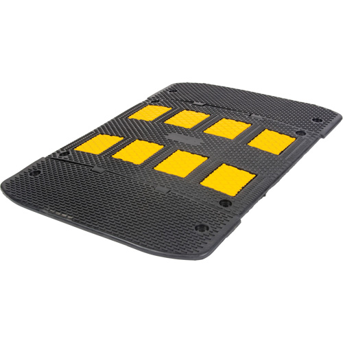 Speed Hump with End Caps, Rubber, 3' L x 40" W x 2" H Distribution Industrielle GC