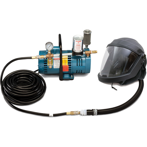Syst&egrave;me de casque et de protection respiratoire &agrave; adduction d'air DEFENDER pour 1 travailleur Distribution Industrielle GC