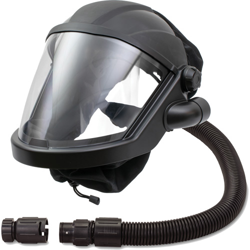 Masque respiratoire &agrave; adduction d'air avec refroidisseur MAXSHIELD, Universel, Pi&egrave;ce faciale Distribution Industrielle GC