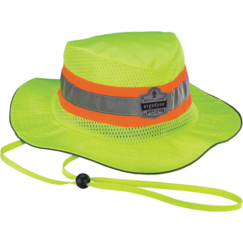 Chapeau de soleil de garde forestier GloWear 8935, 2T-grand/3T-grand, Jaune lime haute visibilit&eacute;, Polyester Distribution Industrielle GC