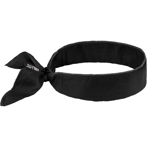 Bandeau de refroidissement Chill-Its 6702 avec polym&egrave;res int&eacute;gr&eacute;s et fermeture &agrave; nouer, Noir Distribution Industrielle GC