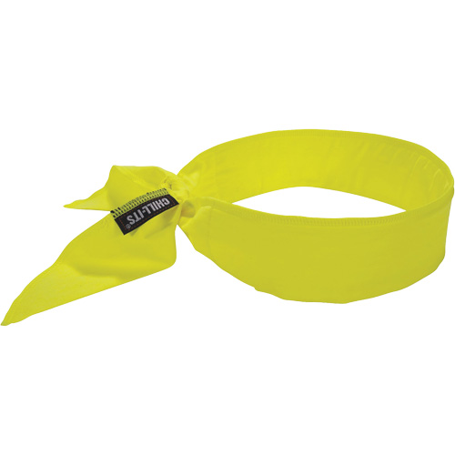 Chill-Its 6702 Cooling Headband with Embedded Polymers & Tie Closure, High Visibilty Lime-Yellow Distribution Industrielle GC