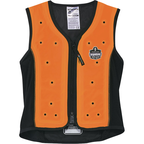 Veste de refroidissement &eacute;vaporatif Chill-Its 6685 avec fermeture &agrave; glissi&egrave;re, 2T-Grand, Orange Distribution Industrielle GC