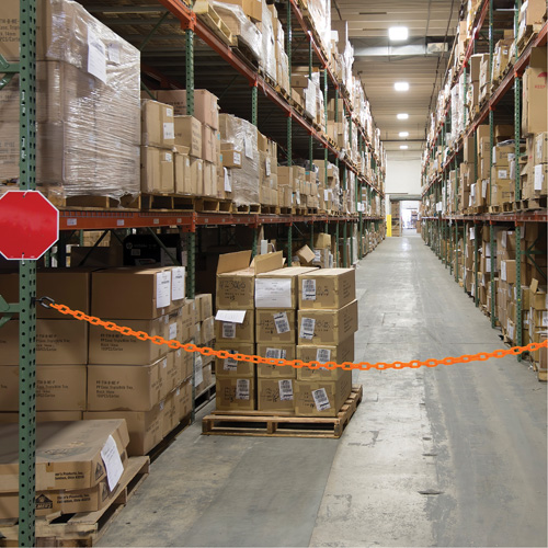 Ensemble de barri&egrave;re &agrave; chaîne magn&eacute;tique pour l'entrep&ocirc;t, Orange Distribution Industrielle GC