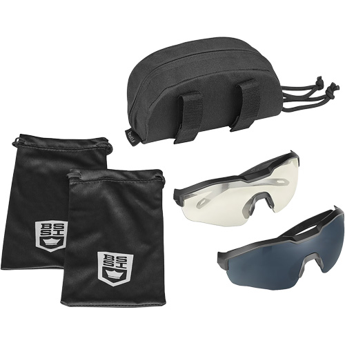 Ensemble de cache-œil pour lunettes de s&eacute;curit&eacute; MY6, Lentille Transparent/Fum&eacute;e, Antibu&eacute;e/Anti-&eacute;gratignures, ANSI Z87+ Distribution Industrielle GC