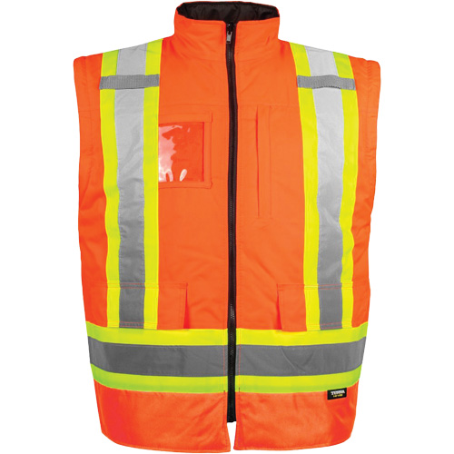 Manteau haute visibilit&eacute; 7-en-1, Polyester, Orange haute visibilit&eacute;, Grand Distribution Industrielle GC