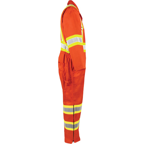 Combinaison non doubl&eacute;e haute visibilit&eacute;, 2T-Grand, Orange haute visibilit&eacute; Distribution Industrielle GC
