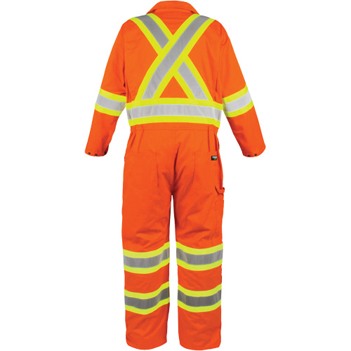 Combinaison non doubl&eacute;e haute visibilit&eacute;, 2T-Grand, Orange haute visibilit&eacute; Distribution Industrielle GC