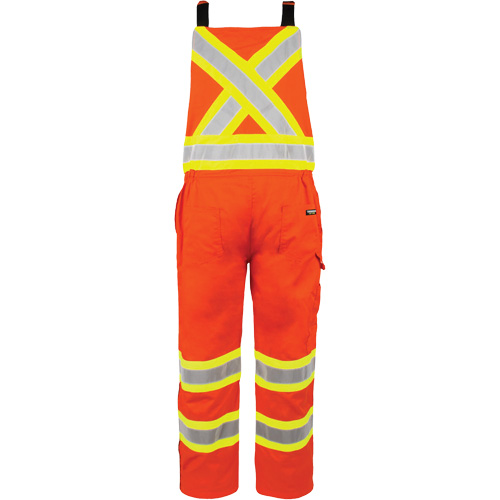 Salopette non doubl&eacute;e haute visibilit&eacute;, Grand, Orange haute visibilit&eacute; Distribution Industrielle GC
