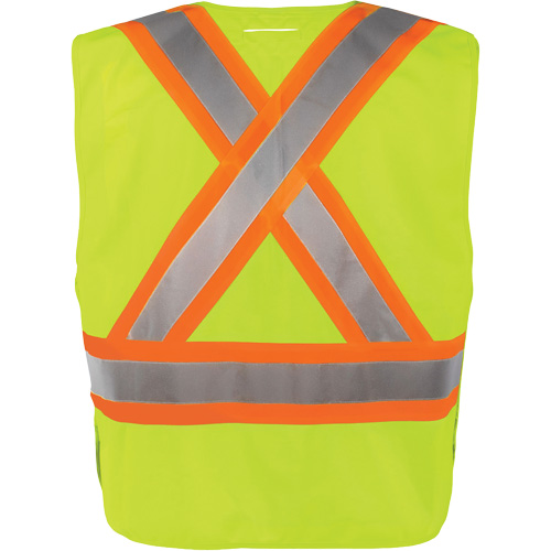 Gilet haute visibilit&eacute; &agrave; d&eacute;tachement rapide en 5 points, Orange haute visibilit&eacute;, Moyen/Petit, Polyester Distribution Industrielle GC