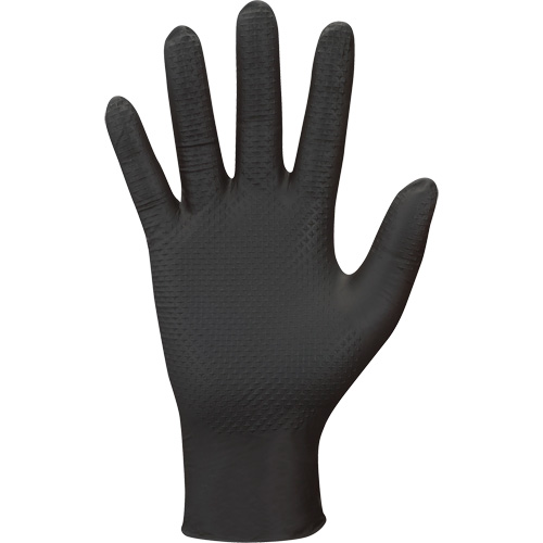 Gants jetables 709B PyraGrip, 10/T-Grand, Nitrile, 8 mils, Sans poudre, Noir Distribution Industrielle GC