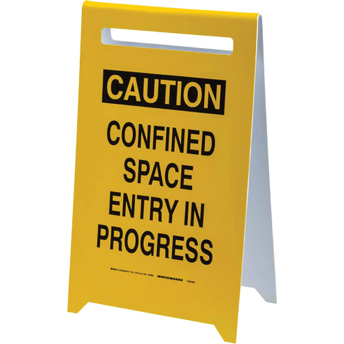 Panneau de sol “Caution Confined Space Entry In Progress”, Anglais Distribution Industrielle GC