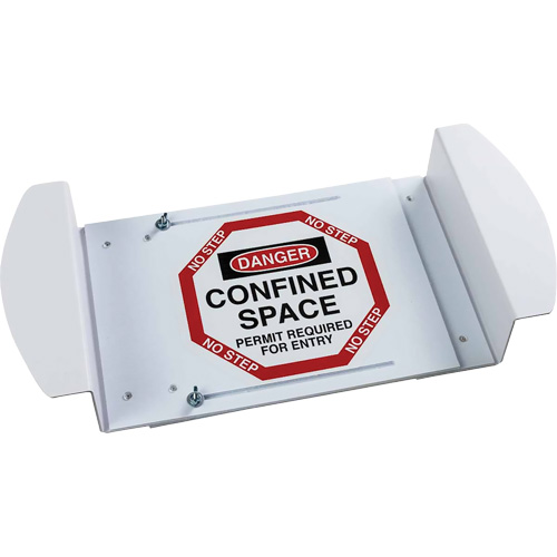 Panneau pour trou d'homme "Danger Confined Space Permit Required For Entry", 21" x 30", Polystyr&egrave;ne, Anglais Distribution Industrielle GC