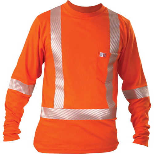 T-shirt &agrave; manches longues, 2T-Grand, Orange Distribution Industrielle GC