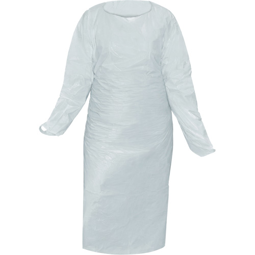 CoverMe Gown with Thumbholes, One Size, White, Polyethylene Distribution Industrielle GC