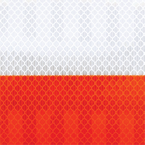 Pellicule souple pour chantiers routiers &agrave; haute intensit&eacute; 382VHIP, 5" la x 150' lo, Orange et blanc Distribution Industrielle GC