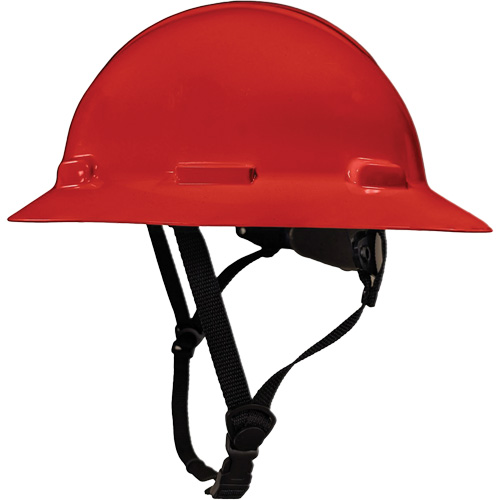 Casque de s&eacute;curit&eacute; &agrave; bordure compl&egrave;te LIDGUARD avec mentonni&egrave;re, R&eacute;pond aux normes CSA type 1, Suspension Rochet, Ventil&eacute; Distribution Industrielle GC
