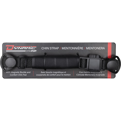 Sangle mentonni&egrave;re &agrave; 4 points Dyna-Clic avec attache magn&eacute;tique et coussinet mentonnier Distribution Industrielle GC