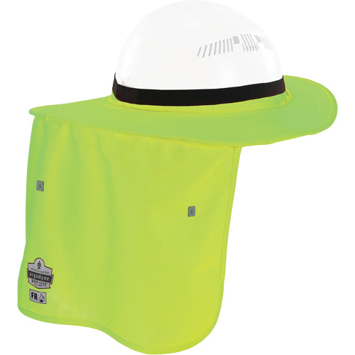 Bordure FR vert lime pour casque de chantier avec cache-cou Distribution Industrielle GC