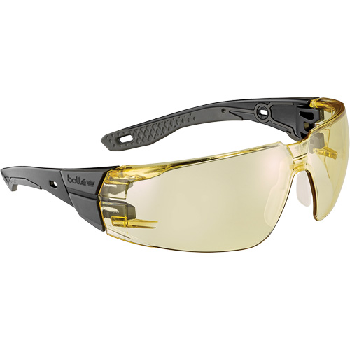 RUSH+ 2.0 M/L Safety Glasses with Black & Grey Frame, Amber Lens, Anti-Fog/Anti-Scratch, ANSI Z87+ Distribution Industrielle GC