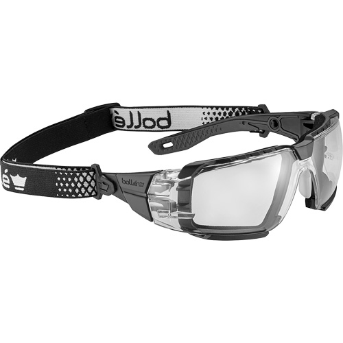 RUSH+ 2.0 XP M/L Safety Glasses with Black & Grey Frame, Clear Lens, Anti-Fog/Anti-Scratch, ANSI Z87+ Distribution Industrielle GC