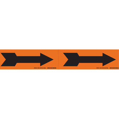 Marqueurs de tuyau avec fl&egrave;ches, Autocollant, 2-1/4" h x 7" la, Noir/orange Distribution Industrielle GC
