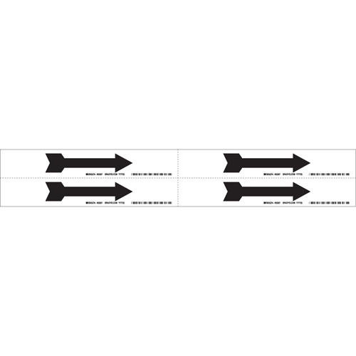 Marqueur de tuyau  Arrow, Autocollant, 1-1/8" h x 7" la, Noir sur blanc Distribution Industrielle GC