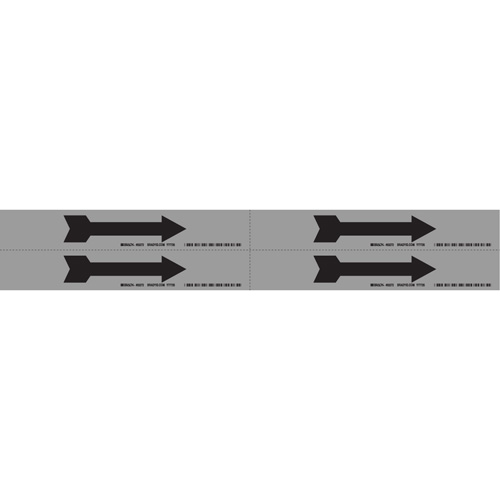 Marqueur de tuyau  Arrow, Autocollant, 1-1/8" h x 7" la, Noir sur aluminium Distribution Industrielle GC