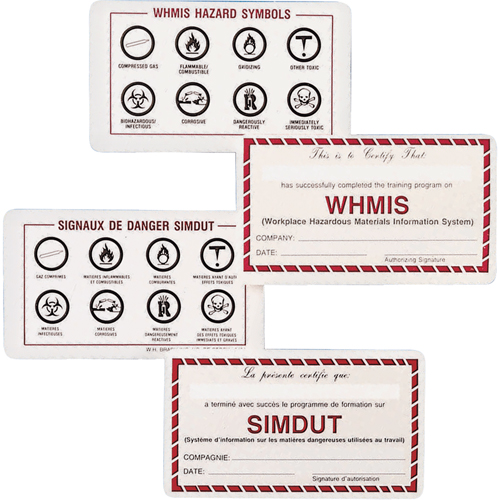 Cartes de portefeuille SIMDUT Distribution Industrielle GC