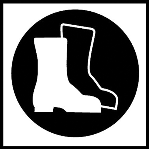 Right to Know Pictogram Labels -Boots, Vinyl, Sheet, 5/8" L x 3/4" W Distribution Industrielle GC