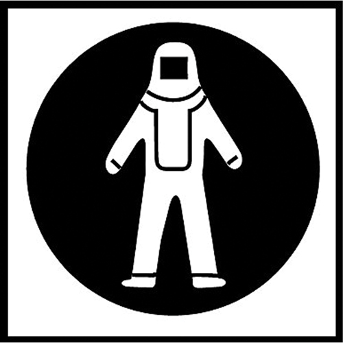 Right to Know Pictogram Labels - Full Protection Suit, Vinyl, Sheet, 5/8" L x 3/4" W Distribution Industrielle GC