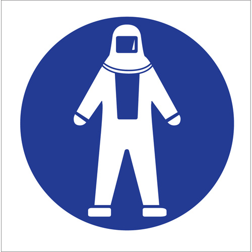 &eacute;tiquettes avec pictogramme Right to Know - Combinaison pleine protection, Vinyle, Feuille, 1-1/4" lo x 1-1/2" la Distribution Industrielle GC