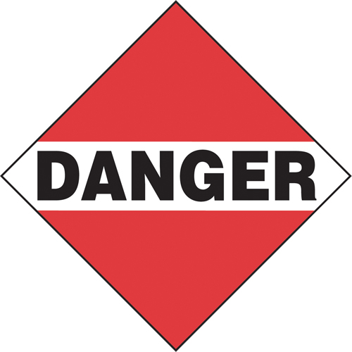 Plaque-&eacute;tiquette TMD danger chargement commun, Plastique Distribution Industrielle GC
