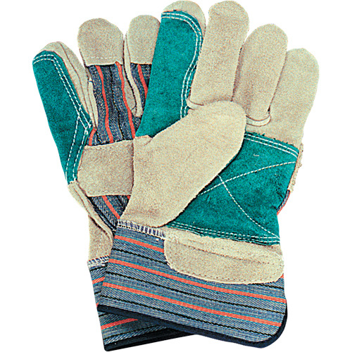 Gants d'ajusteur avec paume double, Grand, Paume en Cuir de vache refendu, Doublure en Coton Distribution Industrielle GC