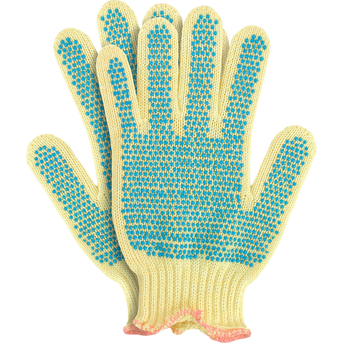 Gants en tricot avec pois, Taille Petit/7, Calibre 7, Rev&ecirc;tement PVC, Enveloppe en Kevlar, ANSI/ISEA 105 niveau 2 Distribution Industrielle GC