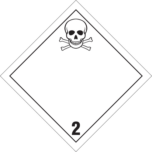 Plaque-&eacute;tiquette TMD gaz toxique, Plastique Distribution Industrielle GC